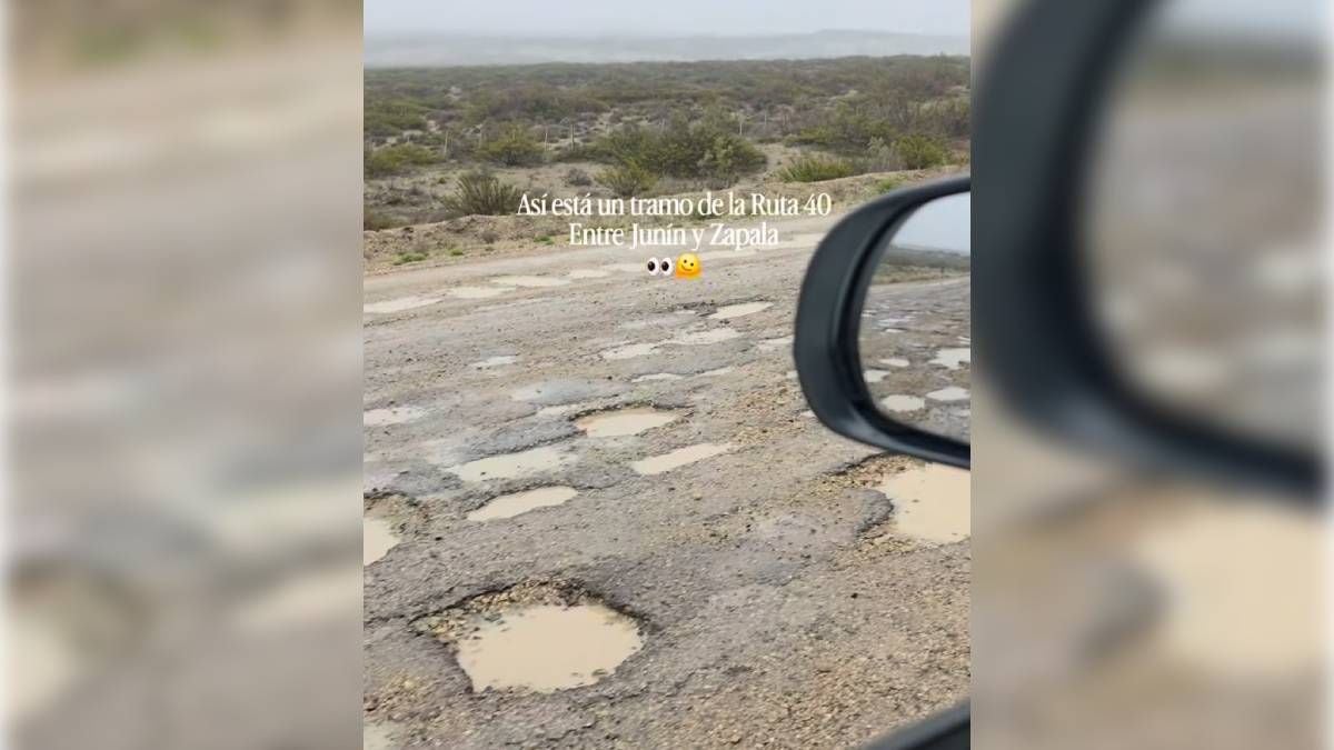 Treinta kilómetros de pozos en la Ruta 40 neuquina: un viaje que se planifica con la rueda de auxilio en la mano
