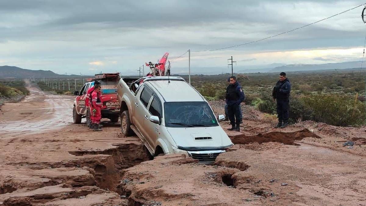 Dos incidentes las rutas de Neuquén con el riesgo de las tormentas