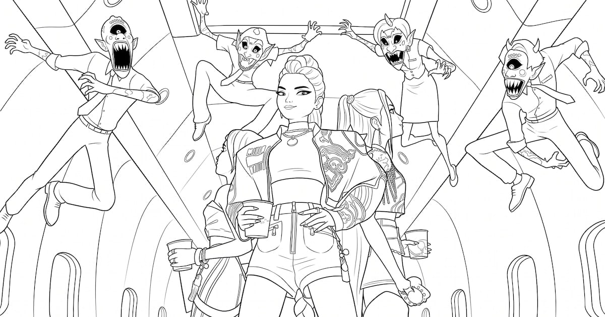 Gemini permite crear láminas para colorear de animación k-pop sin saber dibujar